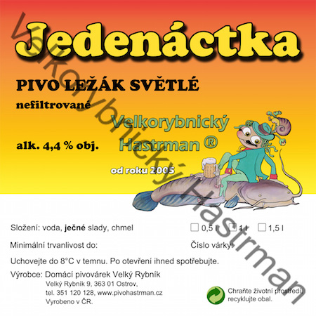 Etiketa Jedenáctka (2015) © Velkorybnický Hastrman