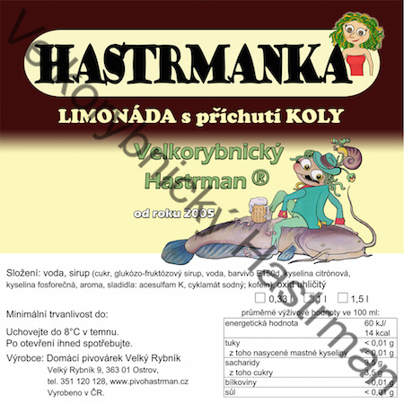 Etiketa Hastrmanka kola (2015) © Velkorybnický Hastrman
