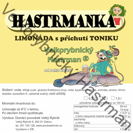 Etiketa Hastrmanka tonik (2015) © Velkorybnický Hastrman