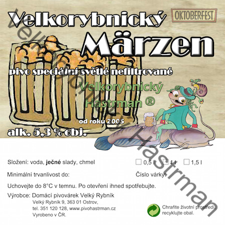 Etiketa Velkorybnický Märzen (2015) © Velkorybnický Hastrman